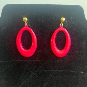 Vintage Pink Hoop Earrings
